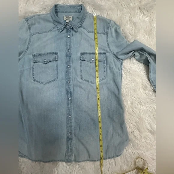 J. Crew Denim Chambray shirt 12 NWT - Picture 14 of 15